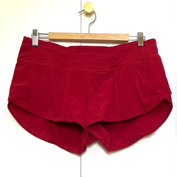 lululemon speed up short - NWOT - dark red - size 8 - Picture 2 of 3